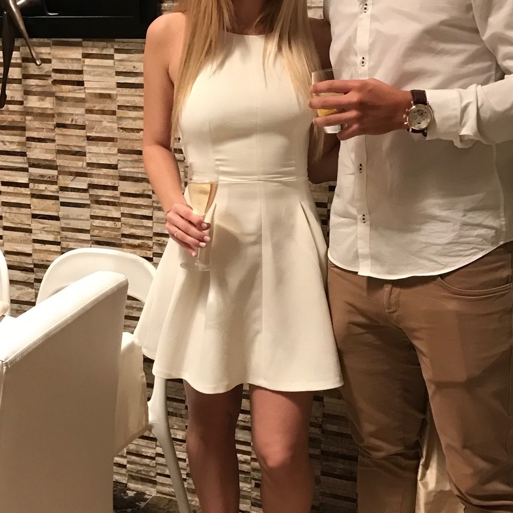 Zara open back halter dress